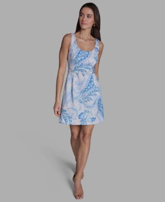 Women's Printed Scoop Neck Dress
