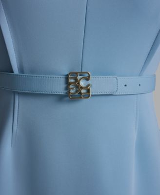 Women's Belted Crewneck Mini Dress