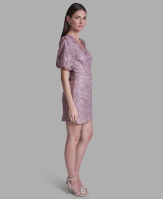 Women's Floral Embroidered Mini Dress