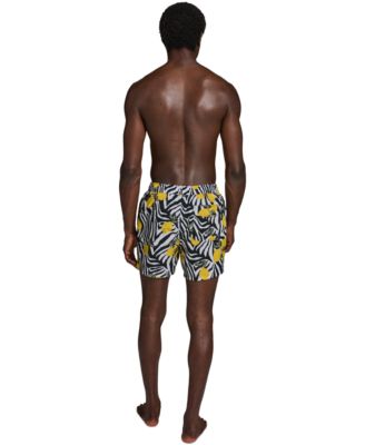 Men's Regular-Fit Quick-Dry 5" Swim Trunks with Boxer Brief Liner