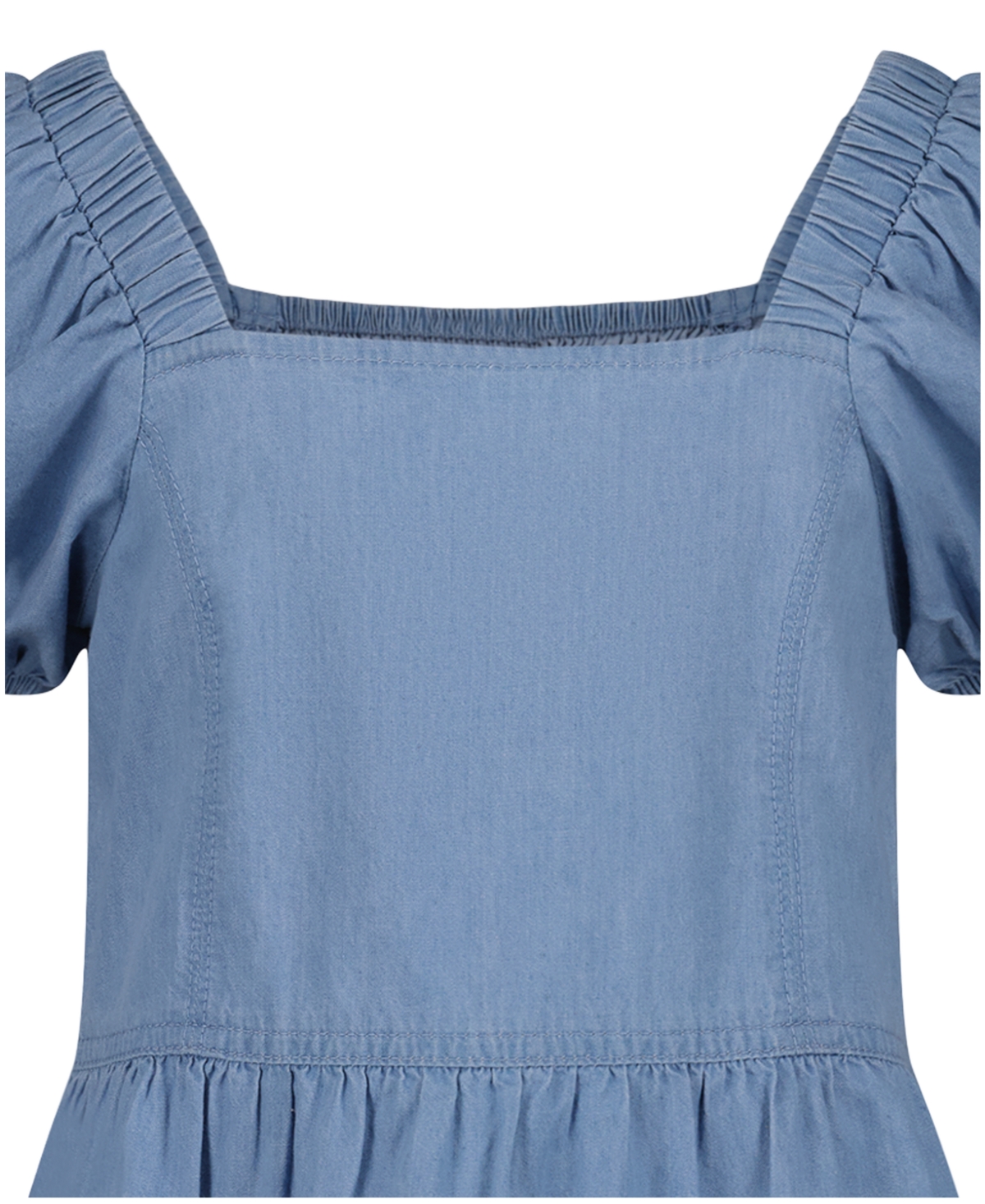 Tommy Hilfiger Girls' 7-16 Denim Bubble-Sleeve Dress