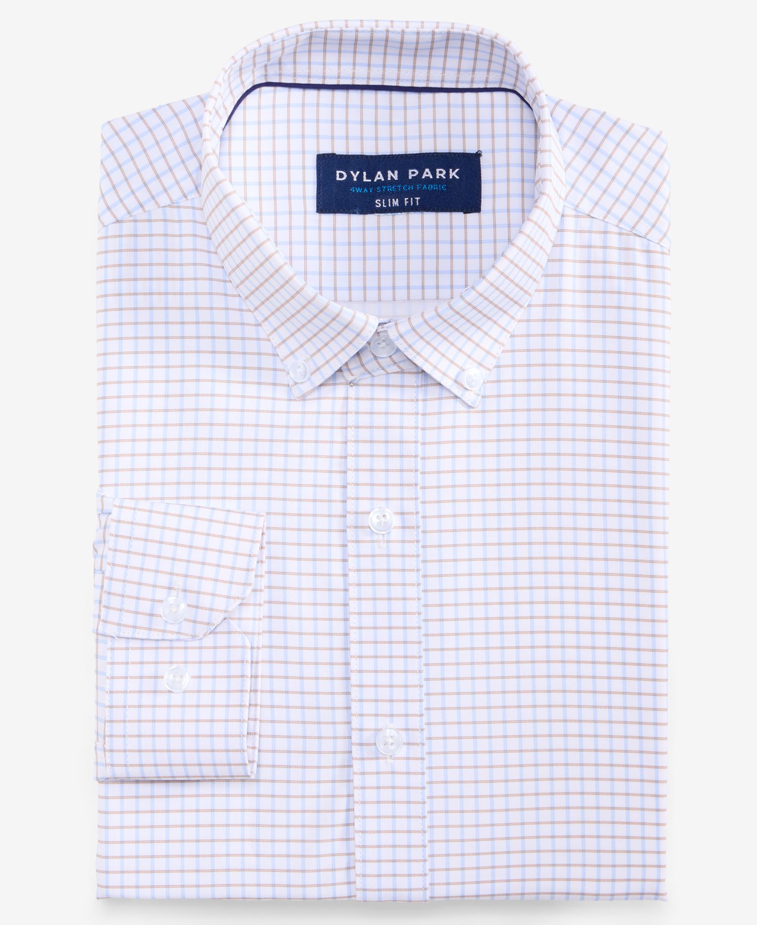 Men's Slim-Fit Performance Four-Way Stretch Dress Shirt