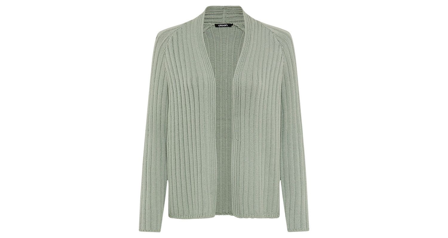 Women's Rib Knit Open Front Cardigan