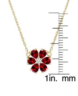 2-Piece Garnet (3.93 ct. t.w.) & Amethyst (3.90 ct. t.w.) Flower Earring and Necklace Set