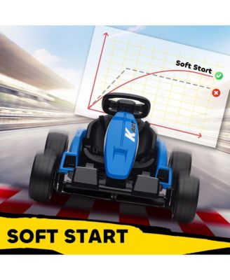 24V Electric Go Kart, Kids Drift Kart with Dual 150W Motors,