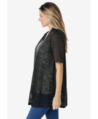 Plus Size Within Lightweight Open Front Cardigan Sweater
