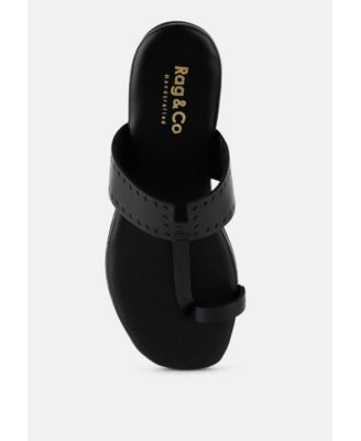 MILA Womens Toe Ring Thong Slip On flats