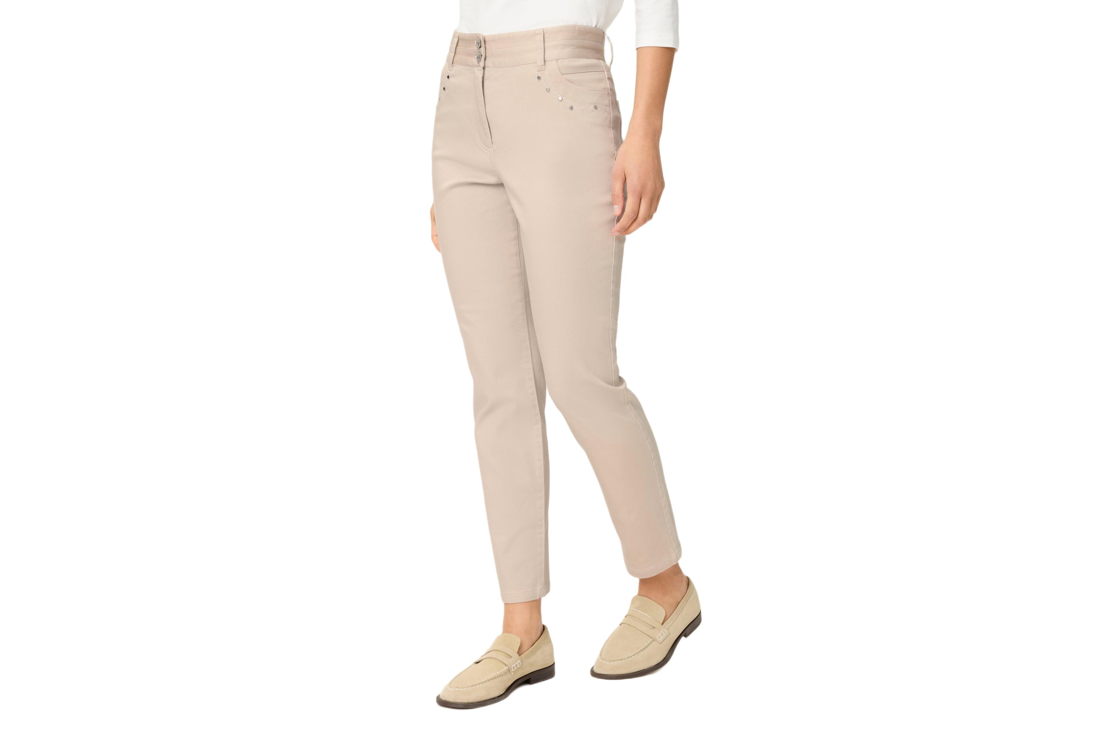 Olsen Women's Stretch Cotton Cropped Pant