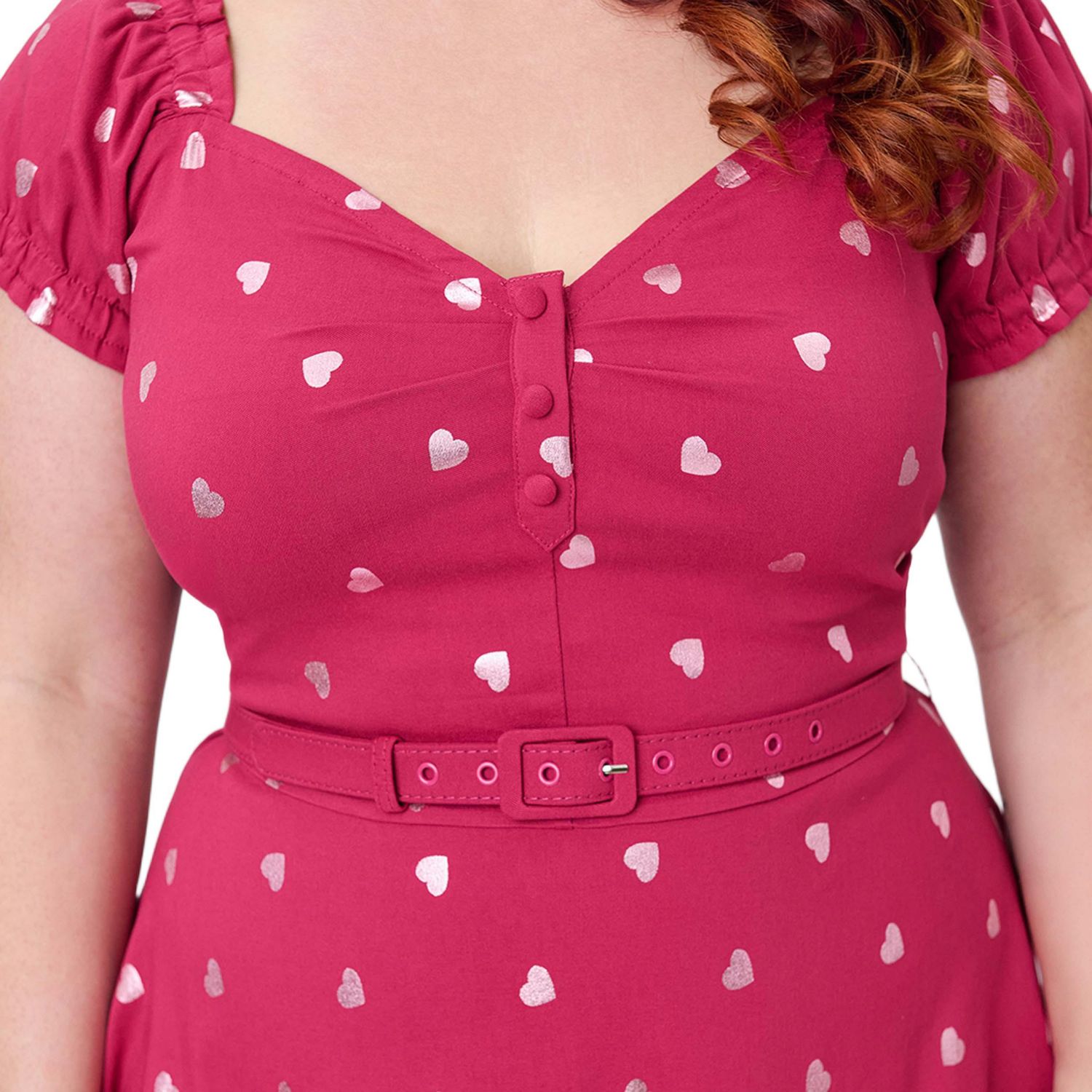 Plus Size 1960s Ohara Sweetheart Neckline Swing Dress