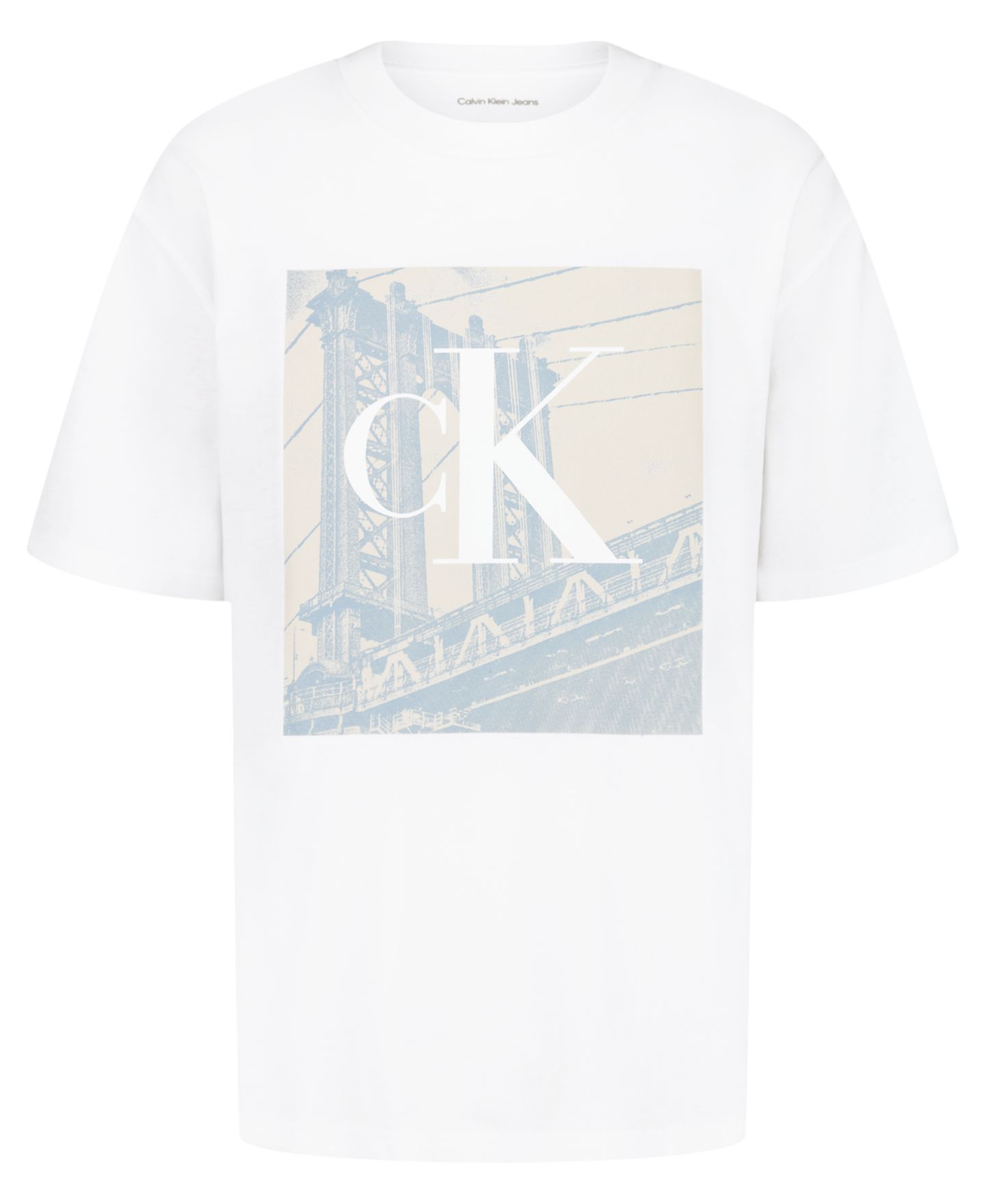 Футболка Calvin Klein Brooklyn Bridge Crewneck для мальчиков, цвет: Белый — фото 4