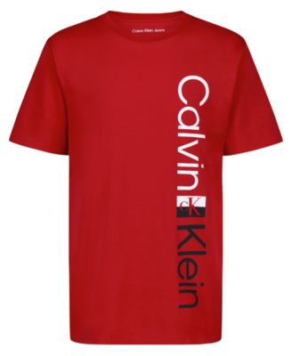 Boys' 8-20 Vertical CK Short-Sleeve Crewneck T-Shirt