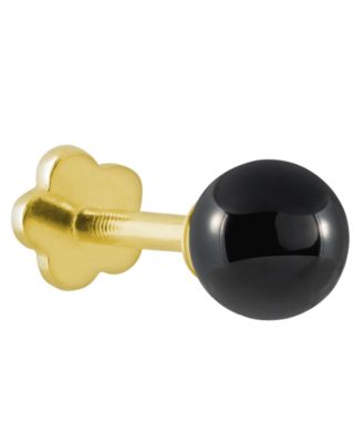 Rose Quartz (5/8 ct. t.w.) Stud Earrings in 14k Yellow Gold (Also Available in Amethyst, Onyx, Lapis, Milky Aquamarine)