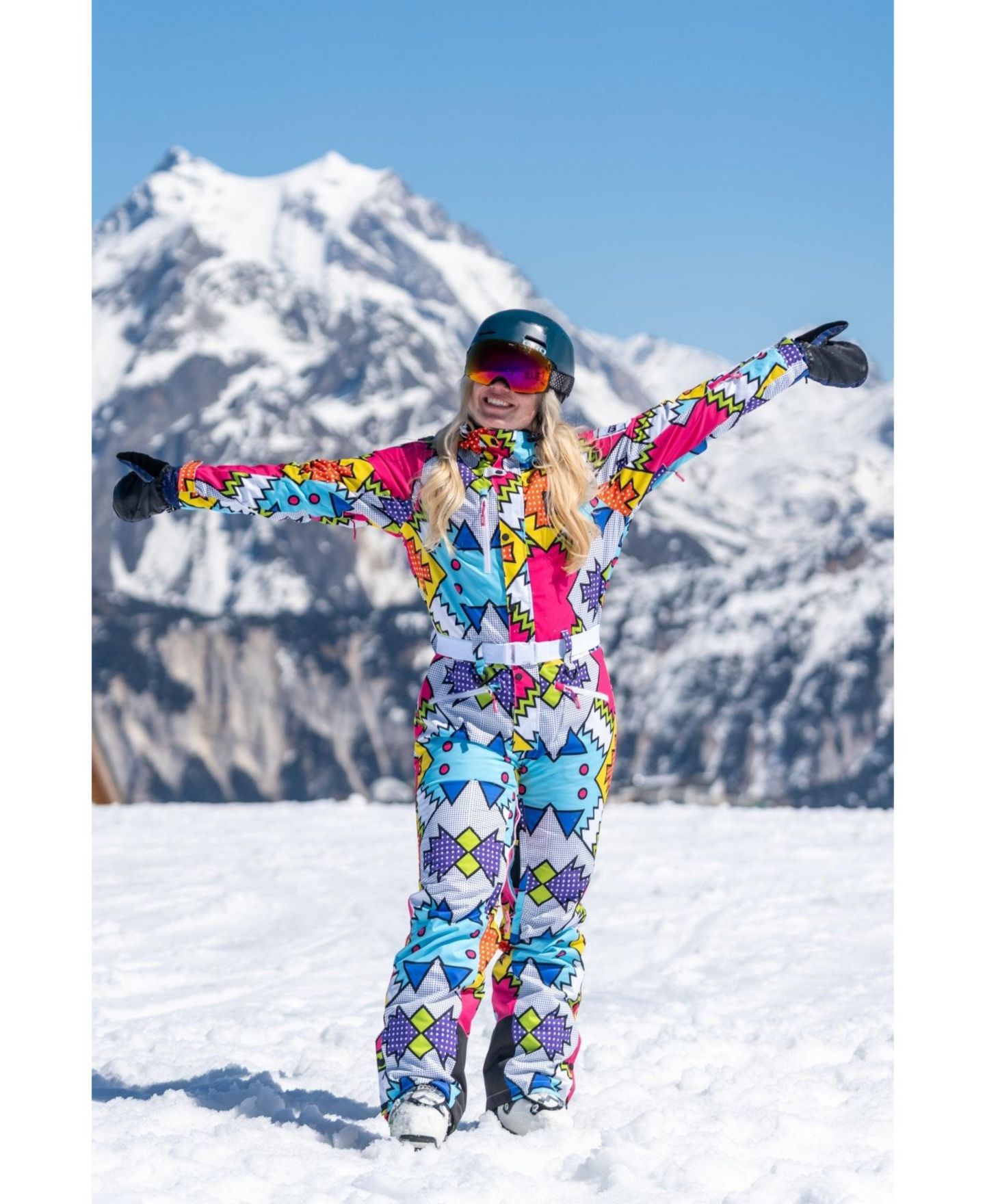 Женские куртки OOSC Day Tripper Ski Suit, цвет: Синий / Жёлтый — фото 8