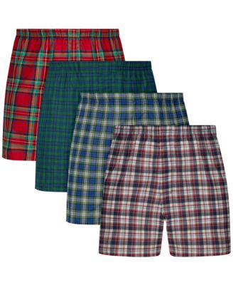Men's Ultimate Printed Woven Boxers, 4-Pack