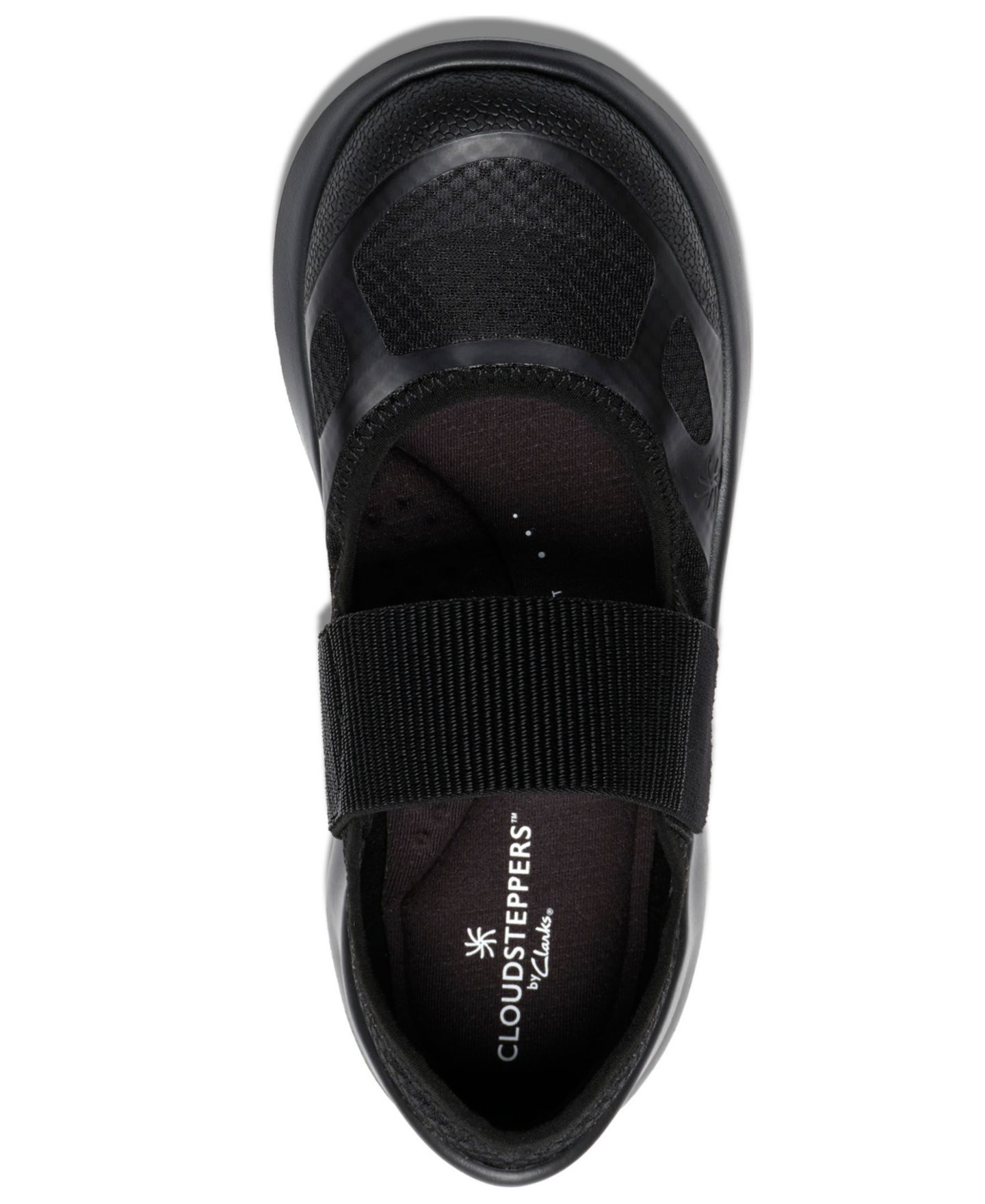Женские балетки Clarks Cloudsteppers Solevana с ремешком, цвет: Чёрный — фото 4