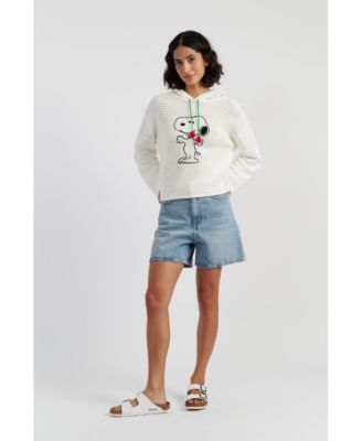 Women's Cotton Snoopy Crochet Hoodie