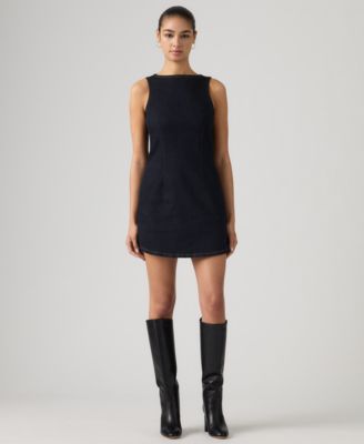 Women's Boat Neck Denim Dress