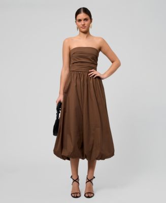 RACHEL Rachel Roy Women's Rosalie Strapless Midi Dress - Macy's