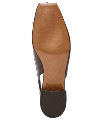Loved Slingback Block-Heel Ballet Pumps