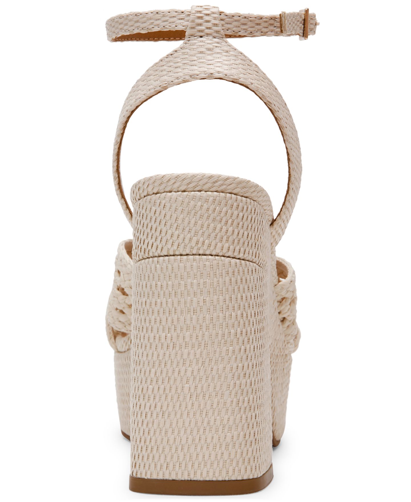 Женские сандалии DV Dolce Vita Whisora Crossband Raffia Woven Platform Dress Sandals, цвет: Слоновая кость — фото 3
