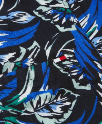 Men's Short-Sleeve Floral Print Woven Shirt