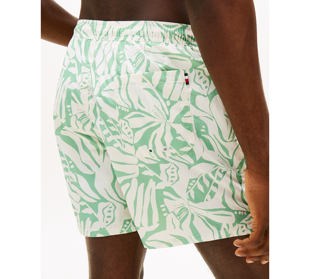 Tommy Hilfiger Men's Print Drawstring 5" Swim Trunks