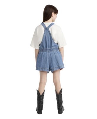Girls' 7-16 Apron Neck Shortalls