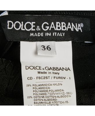 Women's Black Brocade Mesh Floral Lace Mini Dress