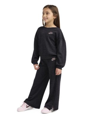 Girls' 2T-6X Waffle Knit Top and Pants, 2-Piece Set