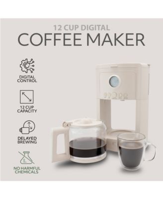 12-Cup Programmable Drip Coffee Maker Machine