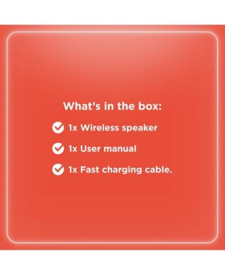 80W Wireless Speaker, Bluetooth/USB/AUX, Guitar & Mic Inputs, Metallic Finish and Grill For Powerful Sound – Model 4001985