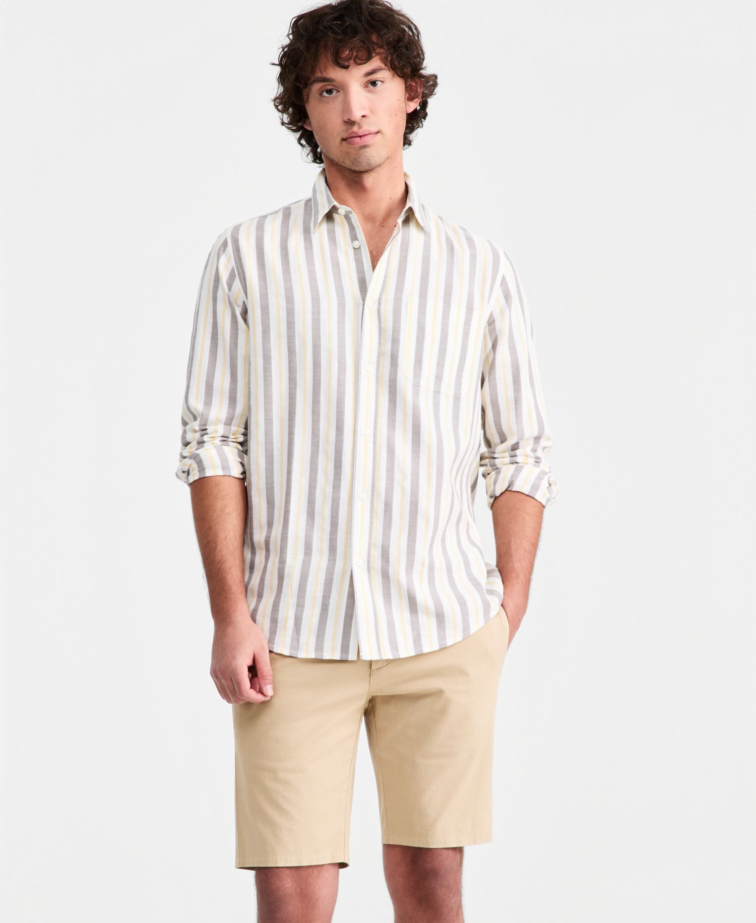 Men's Erillo Striped Button-Up Shirt