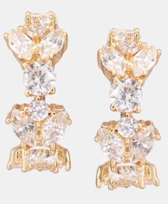 Extra Small Cubic Zirconia Huggie Hoop Earrings, 0.36"