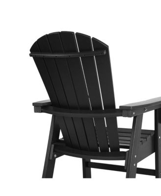 Outdoor Patio Shell-back Adirondack Dining Chair All Weather