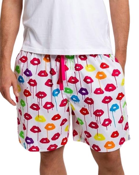 Пижамные шорты Men’s Organic Poplin для мужчин, хлопок — Sant and Abel, цвет: Drippy Lips