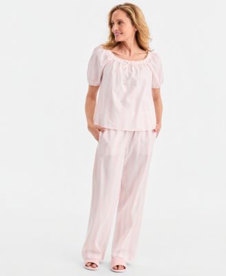 Women's Mother's Day Woven Stripe PJ Set