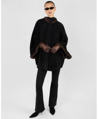 Women's Premium Suede Poncho
