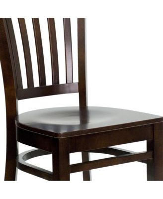 Vertical Slat Back Wooden Restaurant Dining Chair