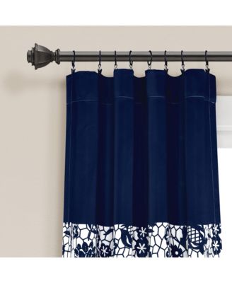 Estate Garden Print Light Filtering Window Curtain Panels Pair 52"W x 95"L Curtains for Living Room - Lace Curtains for Bedroom