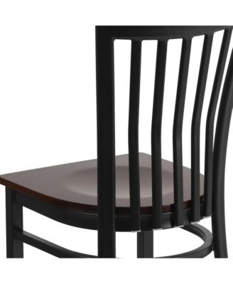 School House Back Metal Restaurant Dining Chair