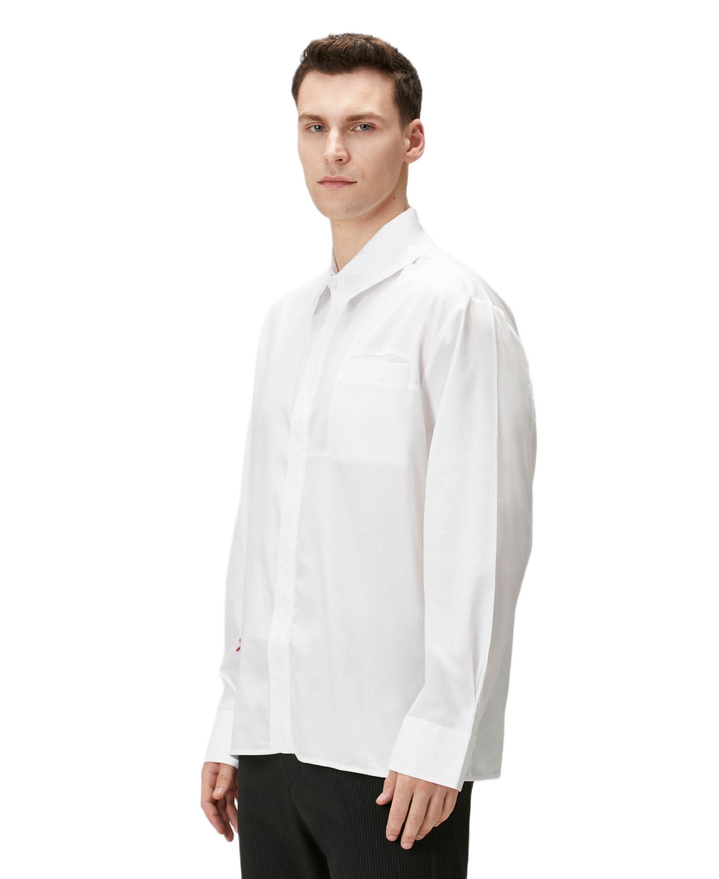 Мужская рубашка PCFG Pure Cotton Zip-Front Woven, цвет: Белый — фото 3