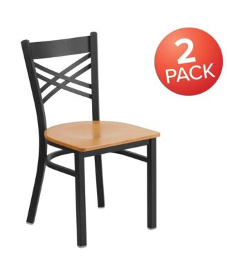 2 Pack "X" Back Restaurant Chair