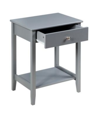 Wooden Nightstand End Table Storage Display