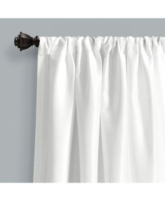 Lush Decor Venetian Light Filtering Window Curtain Panel Single 54"W x 84"L White - Drapes - White Curtains For Bedroom - Living Room Curtains