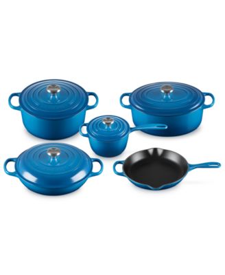 Signature Enameled Cast Iron 9-Pc. Cookware Set