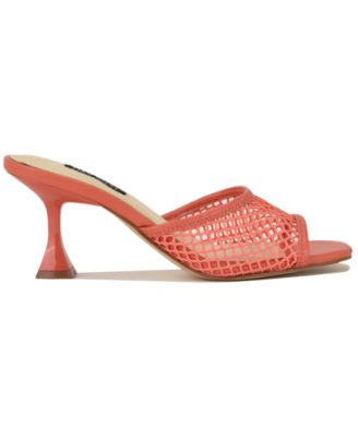 Women's Cabana Mesh Kitten Heel Dress Sandals