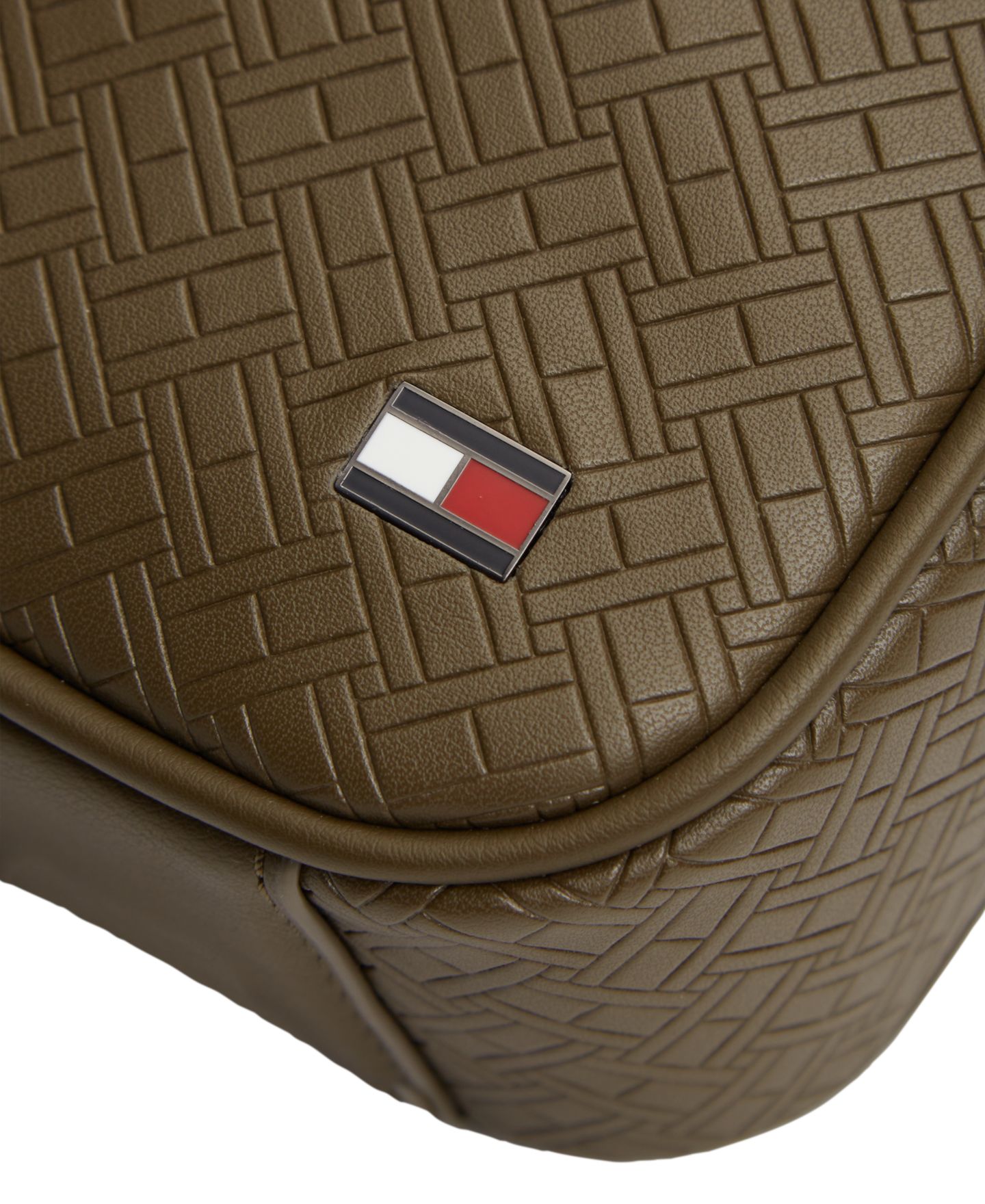 Мужская сумка Tommy Hilfiger Embossed Flag Mini Reporter, цвет: Коричневый — фото 4
