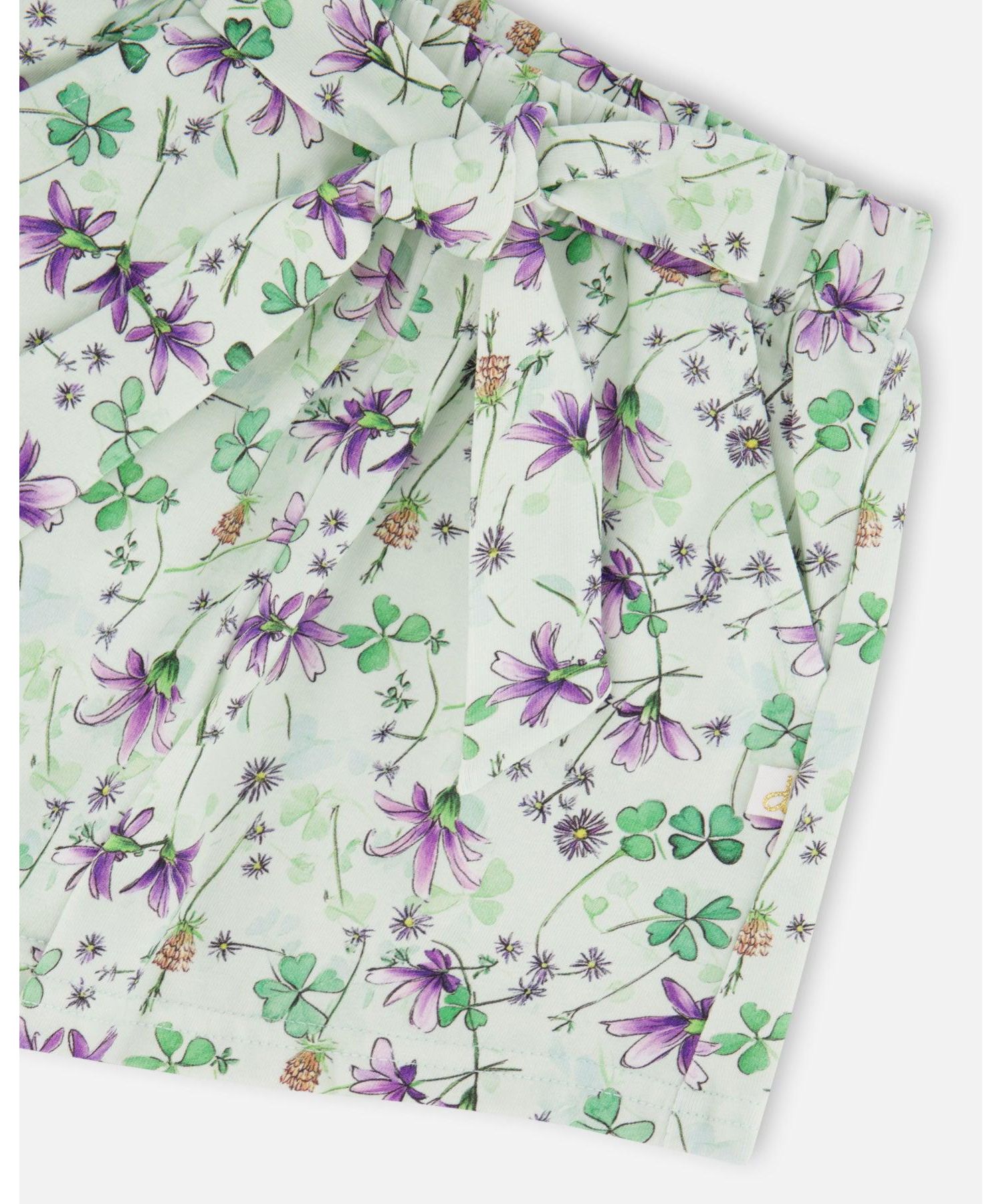 Baby Girl Jersey Shorts Printed Flowers - Baby