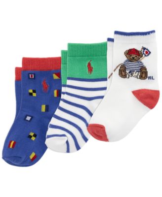 Baby Boys' Sailing Bear Socks, 3-Pack