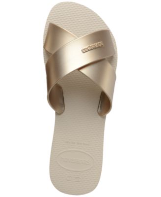 Women's Aqua Metallic Round Toe Sandals